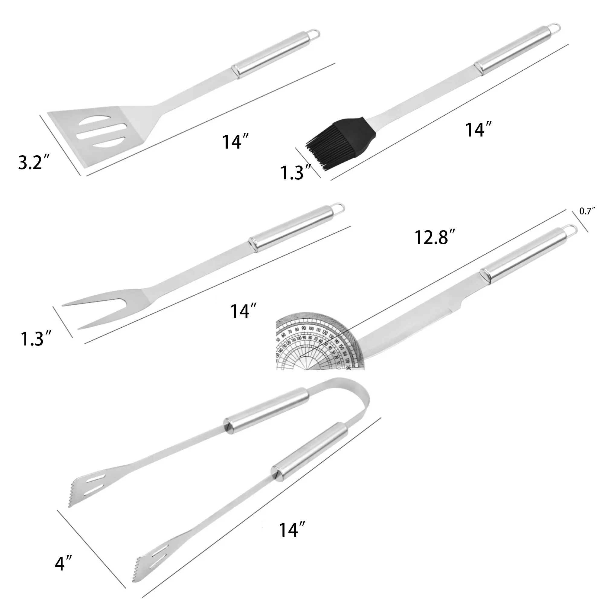 Stainless Steel Outdoor Grill 5-Piece Set 5