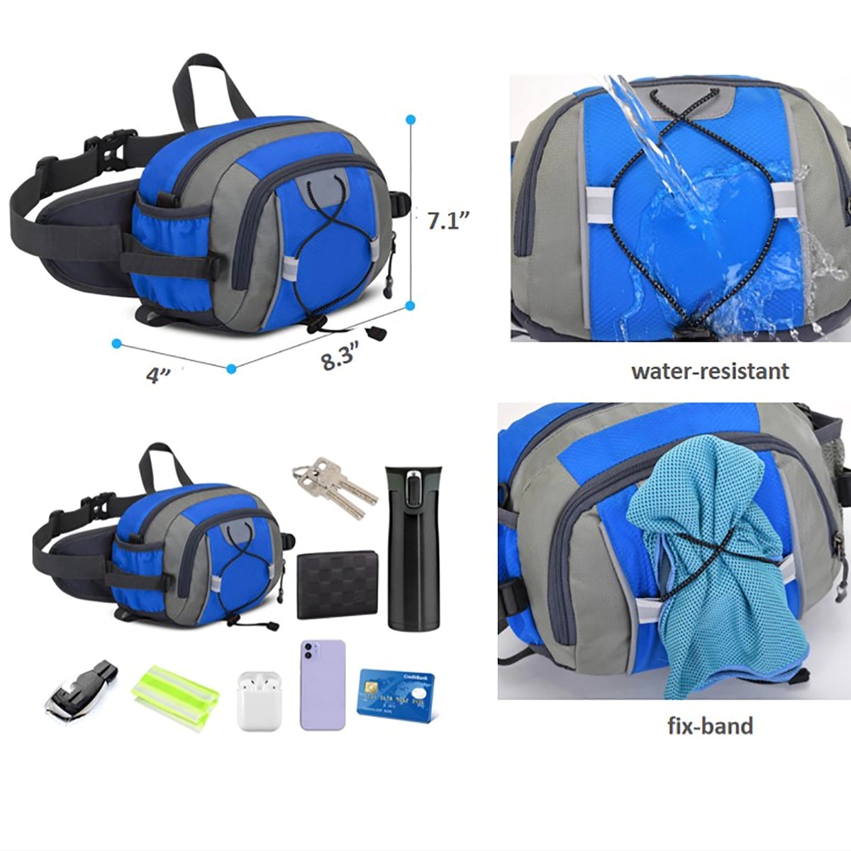 Hiking Fanny Pack With Bottle Holder 4