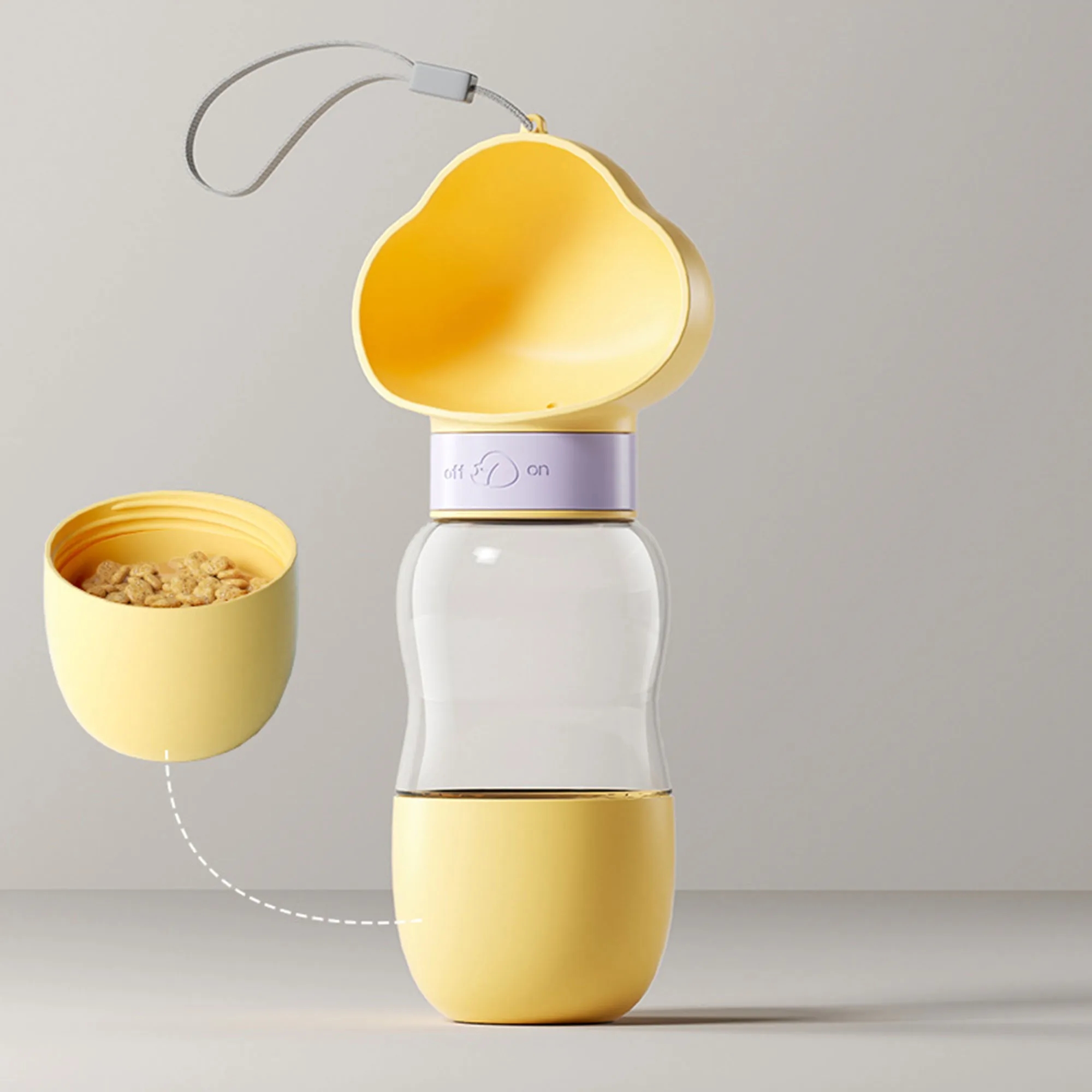 Portable Cloud Design Dog Water And Food Compartment Bottle 3