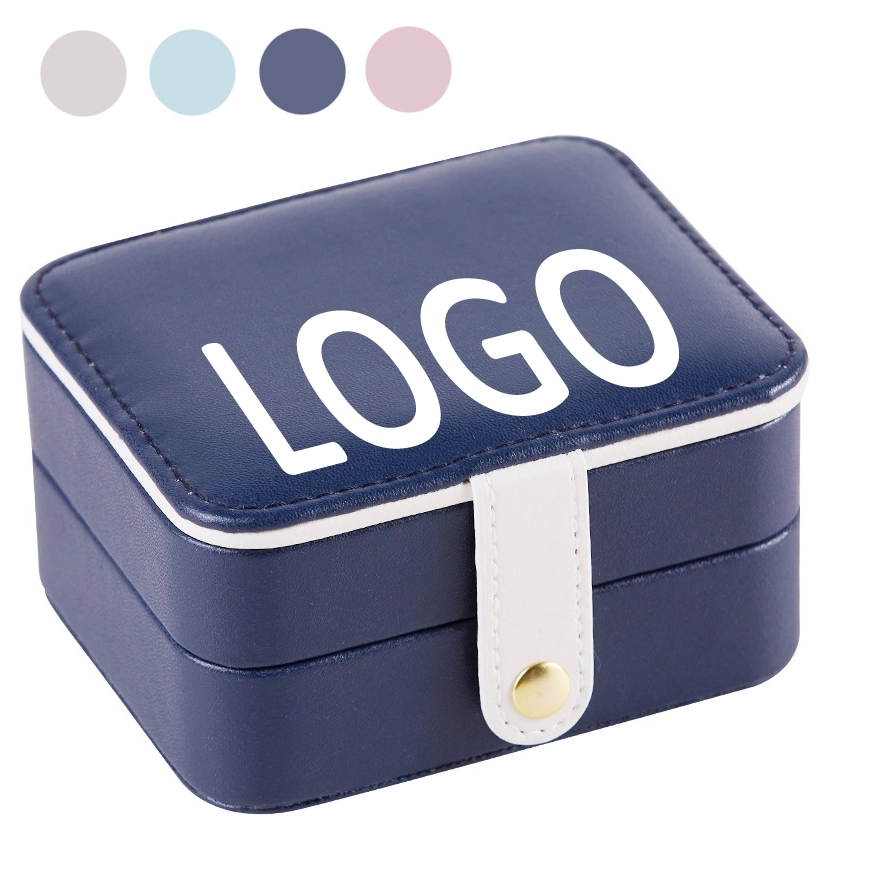 Custom Travel Multi-Layer Jewelry Organizer Box with Mirror 4