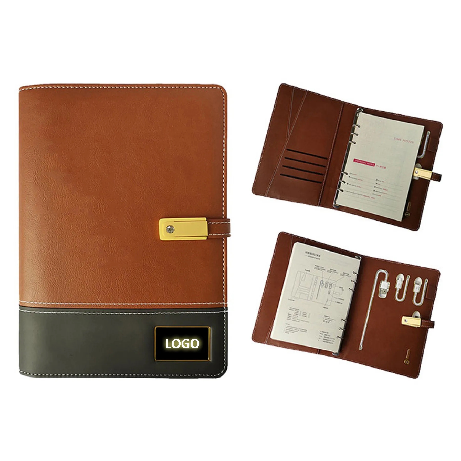 Diary Notebook w/Power Bank and USB Flash Drive 2