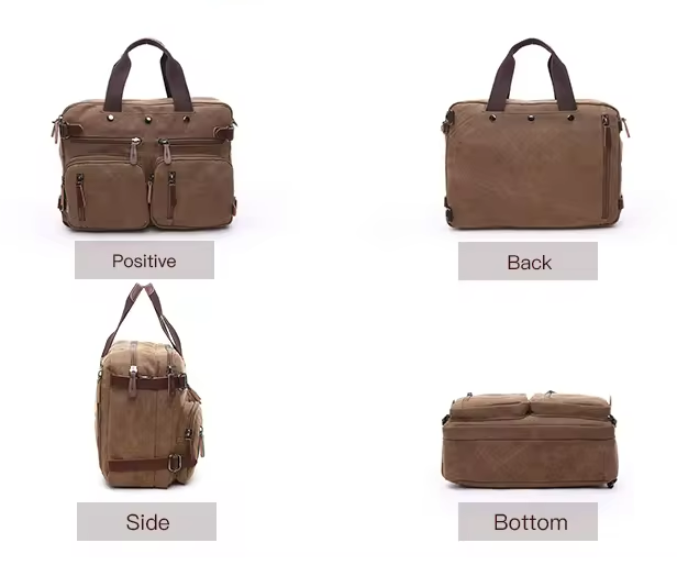 Canvas Messenger Bag Vintage 14" 3