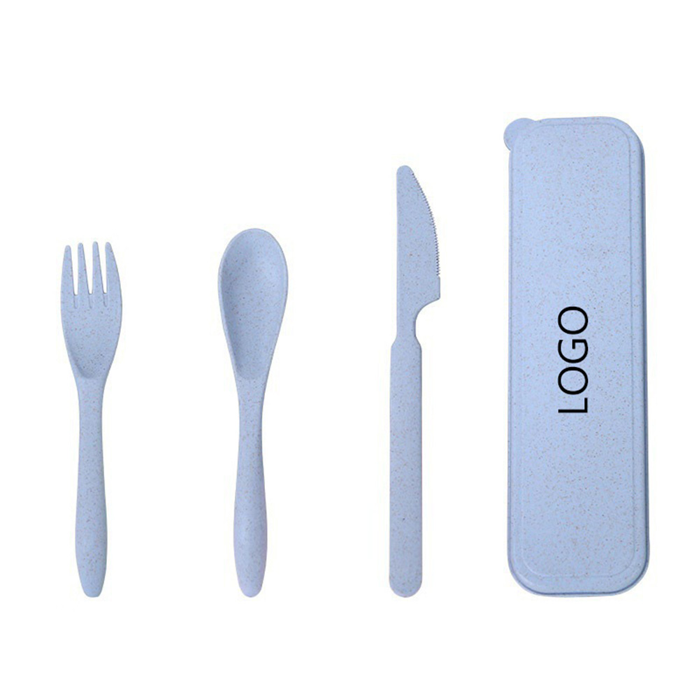 Portable Wheat Straw Cutlery Set 1