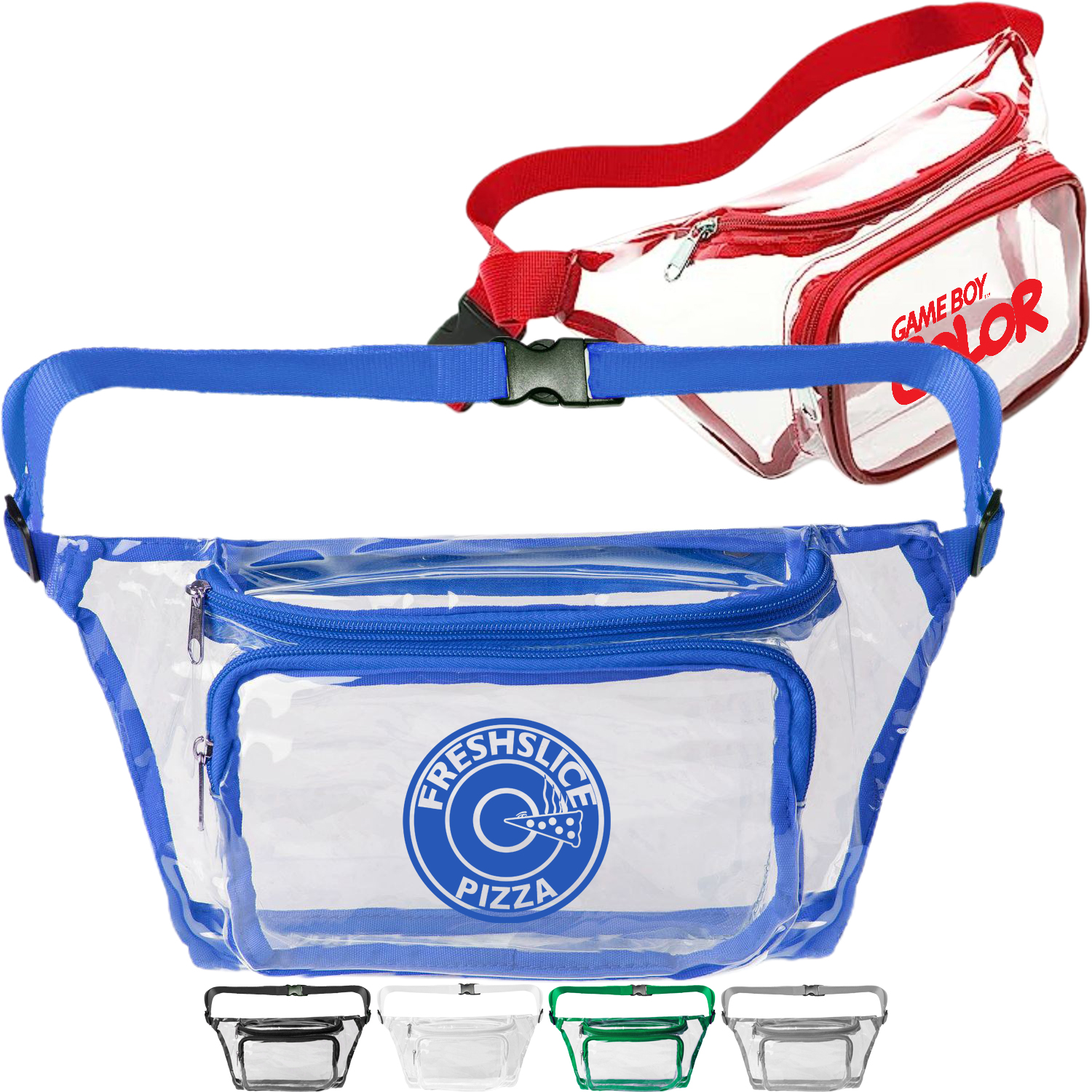 Clear PVC Waist Bag Stadium Approved Fanny Pack 5