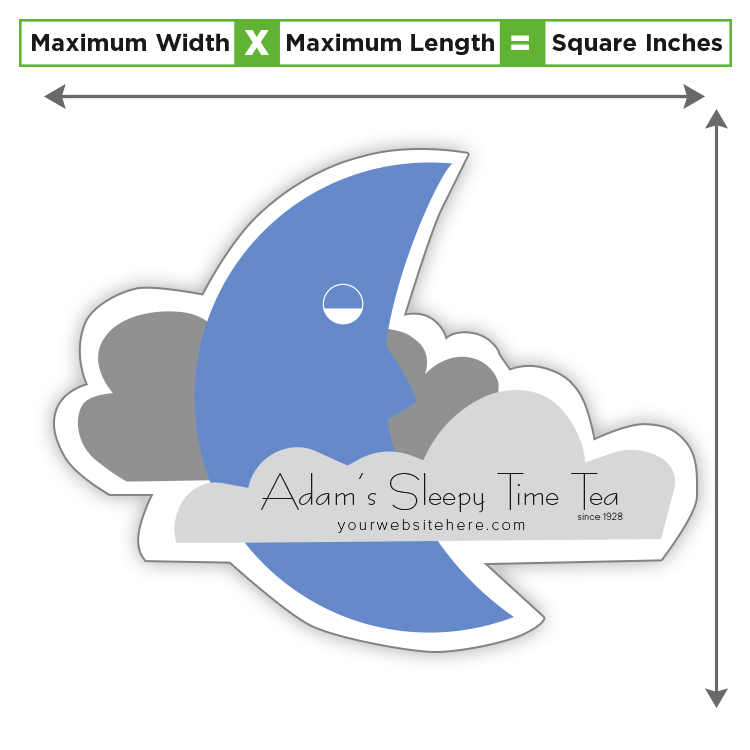 Custom Shape Magnet - 16 to 19.99 Square Inches - 25 Mil. 1