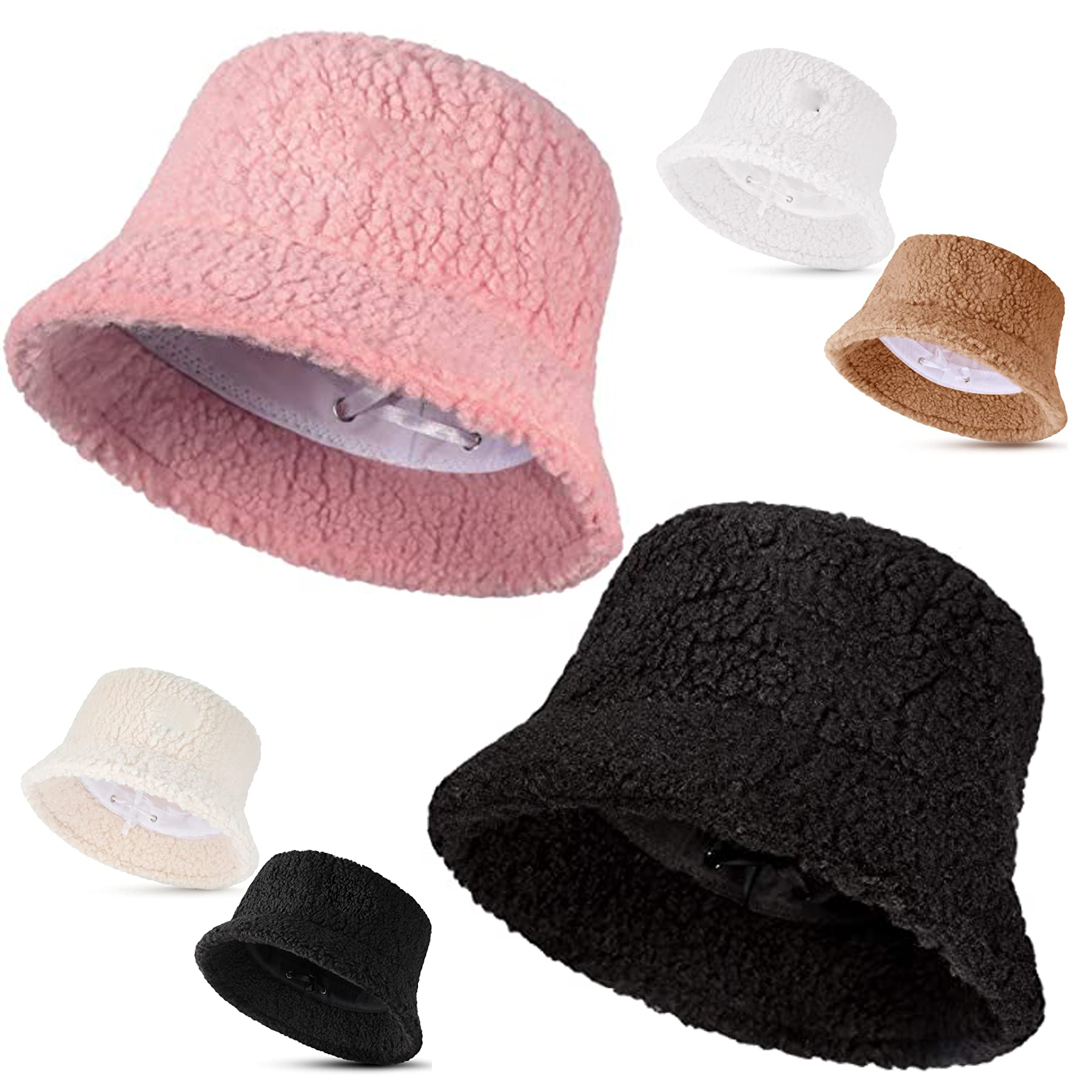 Woman Fuzzy Bucket Hat
