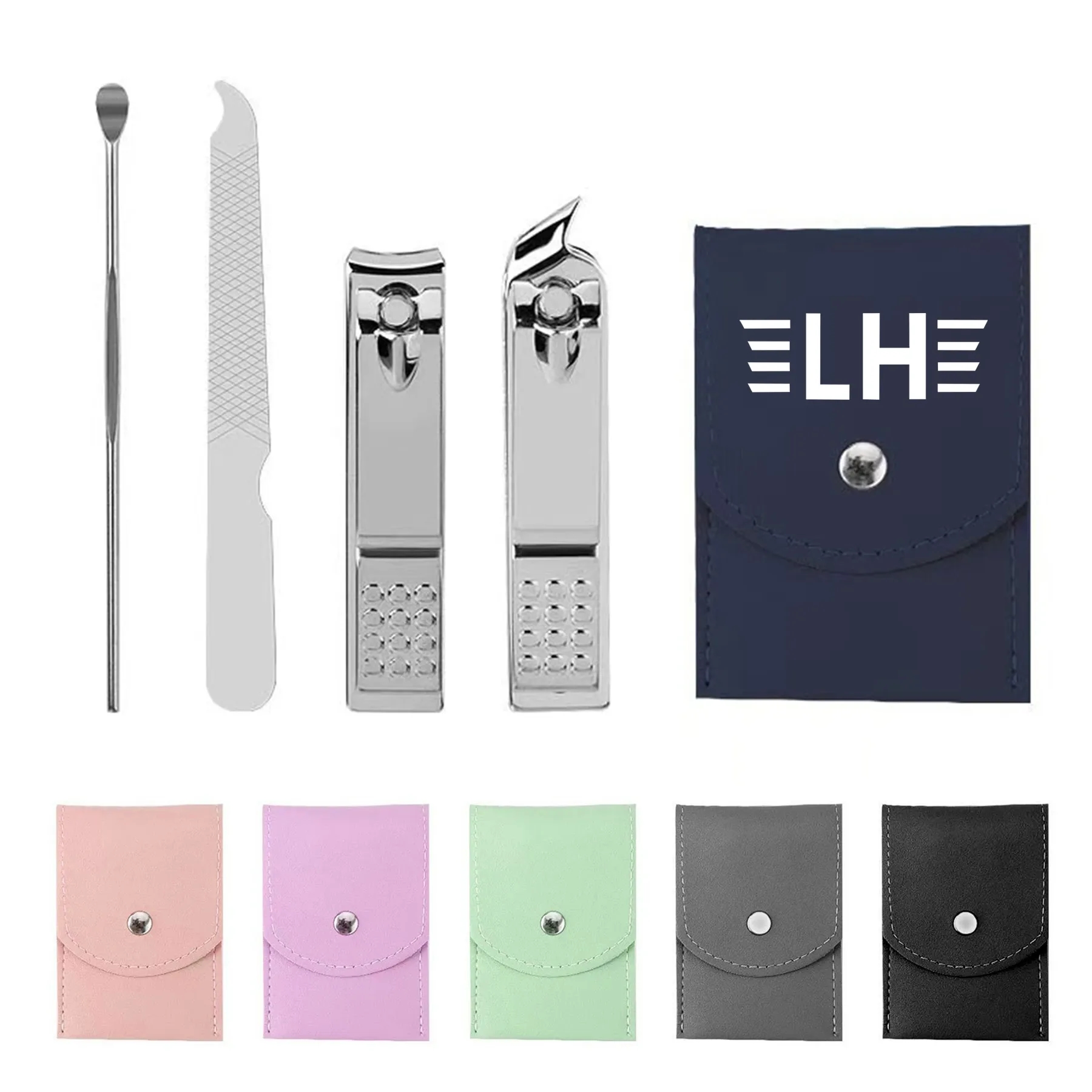 4 pcs Nail Clipper Set W/ Folding Bag 6