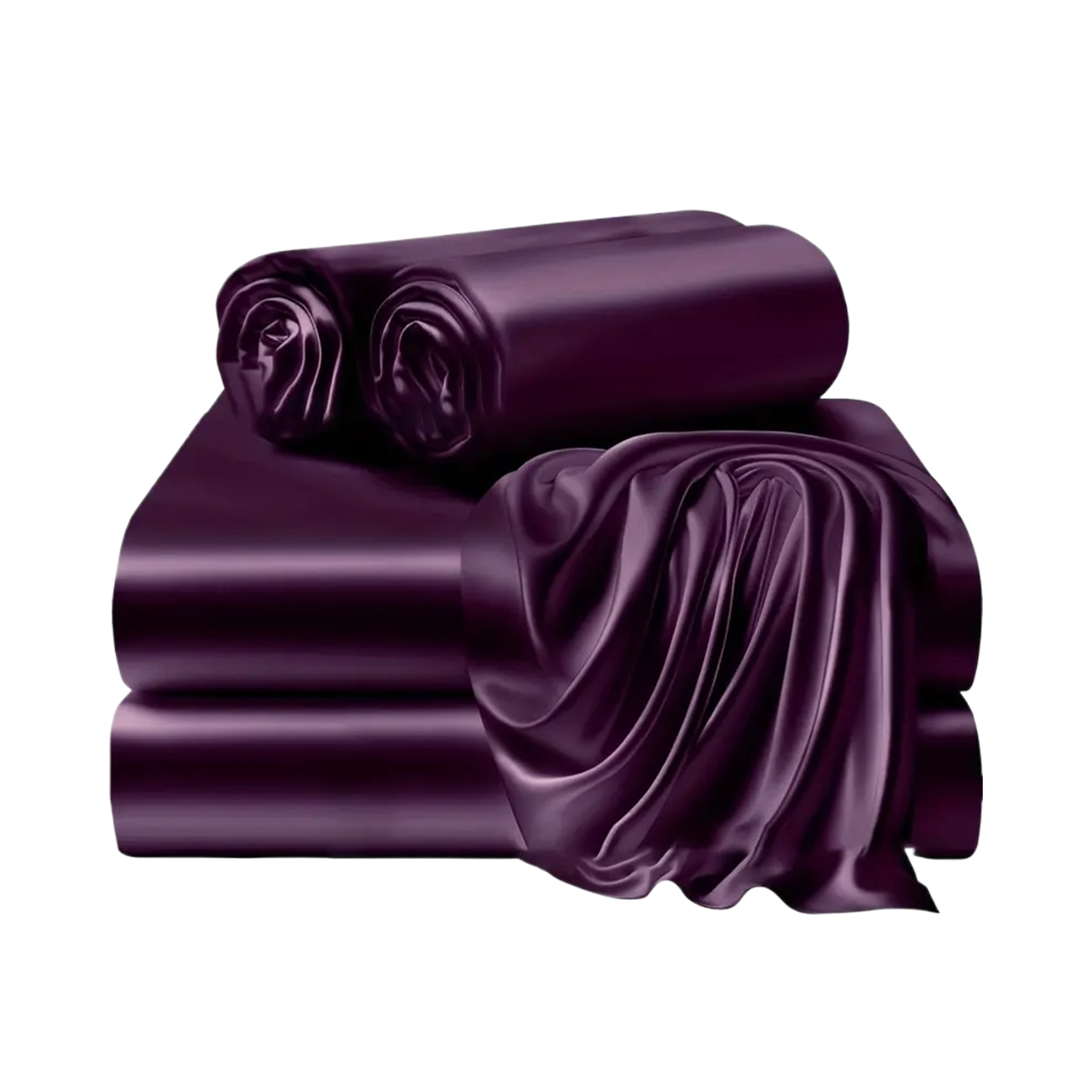 Four-piece deluxe satin sheet set 6