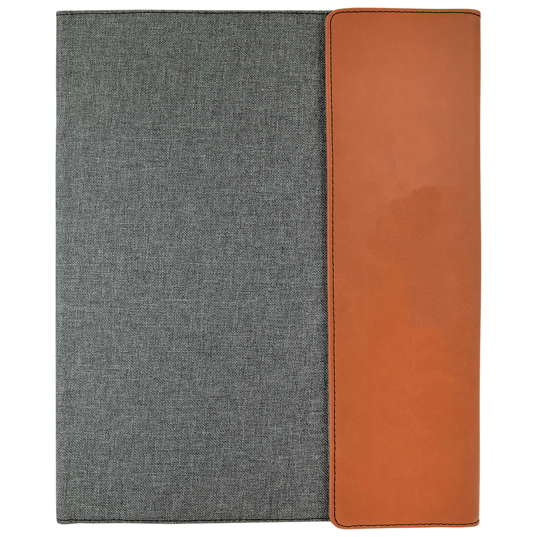 9" x 12" Rawhide Leatherette & Gray Canvas Portfolio 7