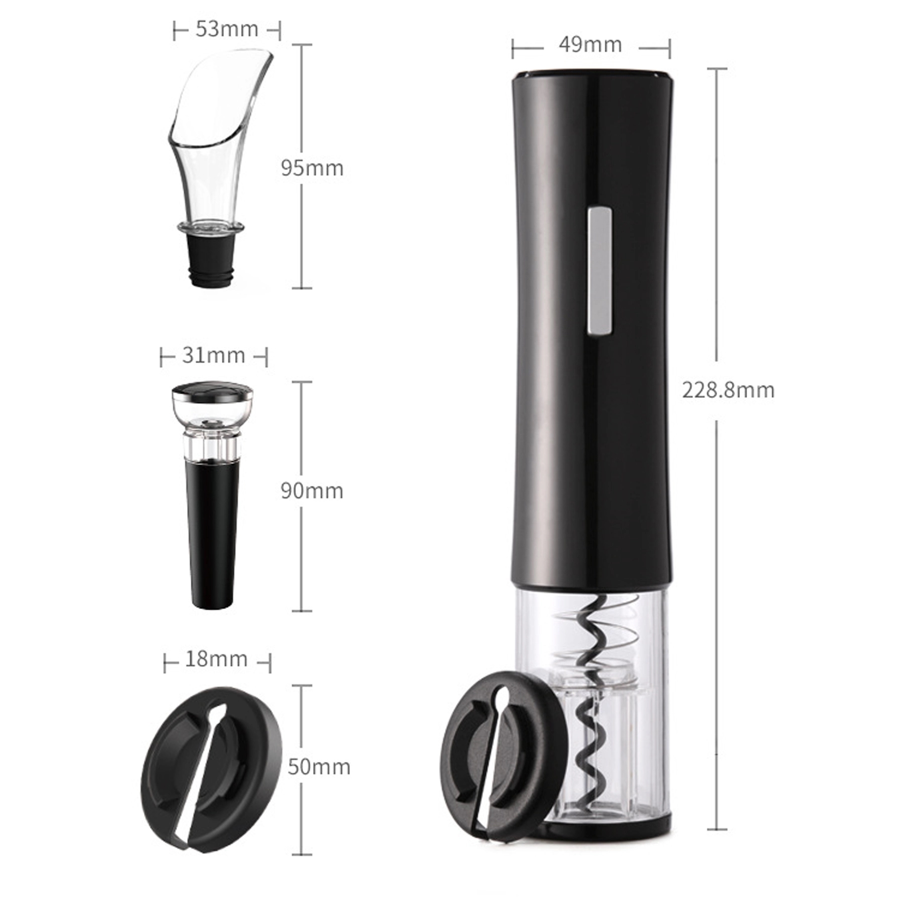 Electric Wine Bottle Openers Set Battery Operated Automatic 4