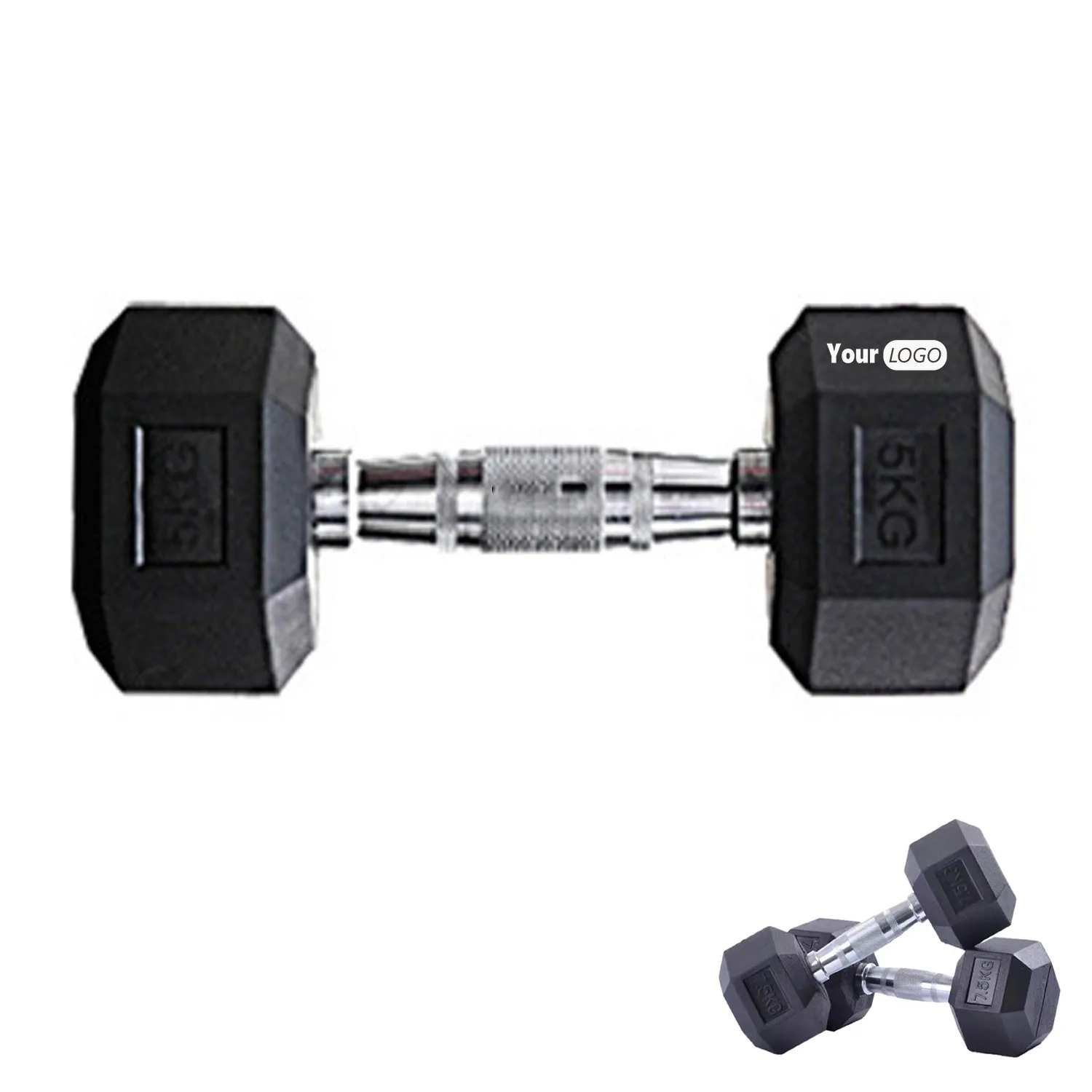 Rubber Encased Hex Dumbbell 4