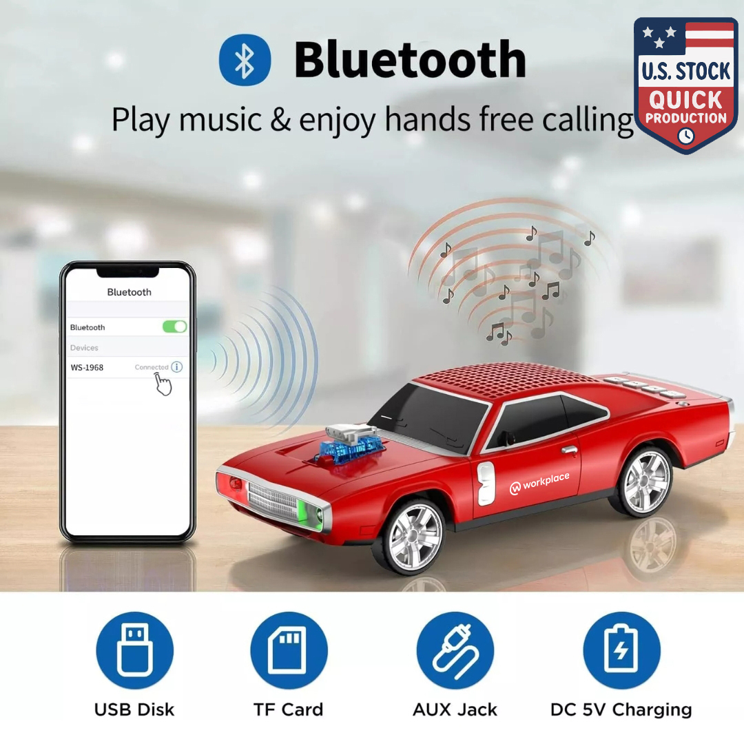 SonicWave Drive Muscle Car Bluetooth Speaker 10