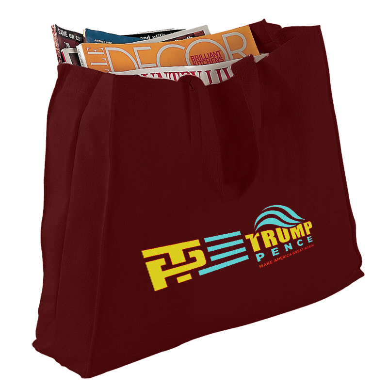 Canvas Gusset Tote Bag, custom tote bag with logo imprint 8