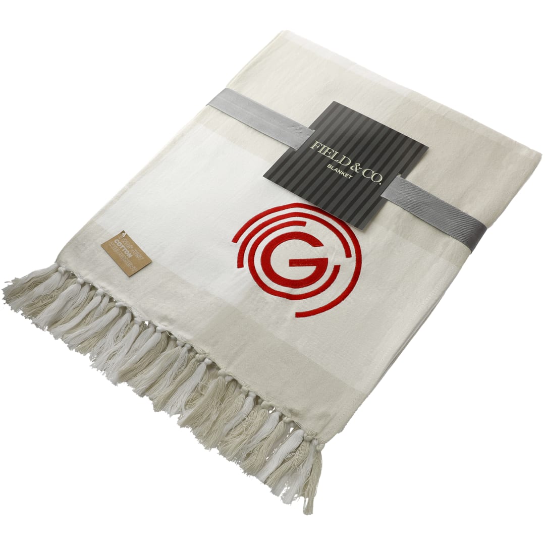 Field & Co. 100% Organic Cotton Check Throw Blanke 28