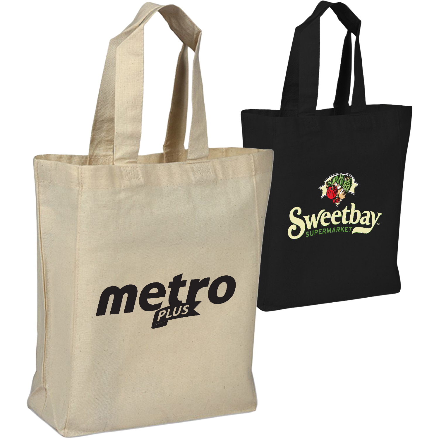 100% Cotton Canvas sheeting Multipurpose shopping Bag USA Decorated (8" x 10") 1
