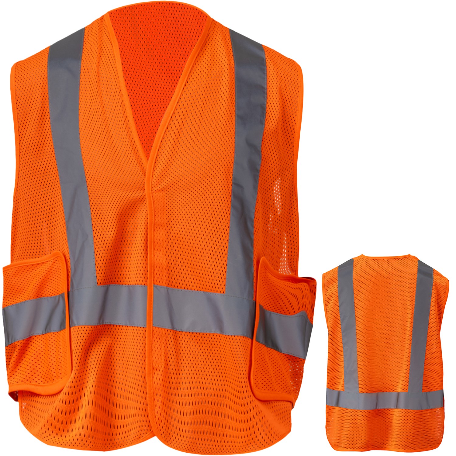 3.8 Oz. Class 2 Hi Vis Adjustable Breakaway Mesh Safety Vest 9