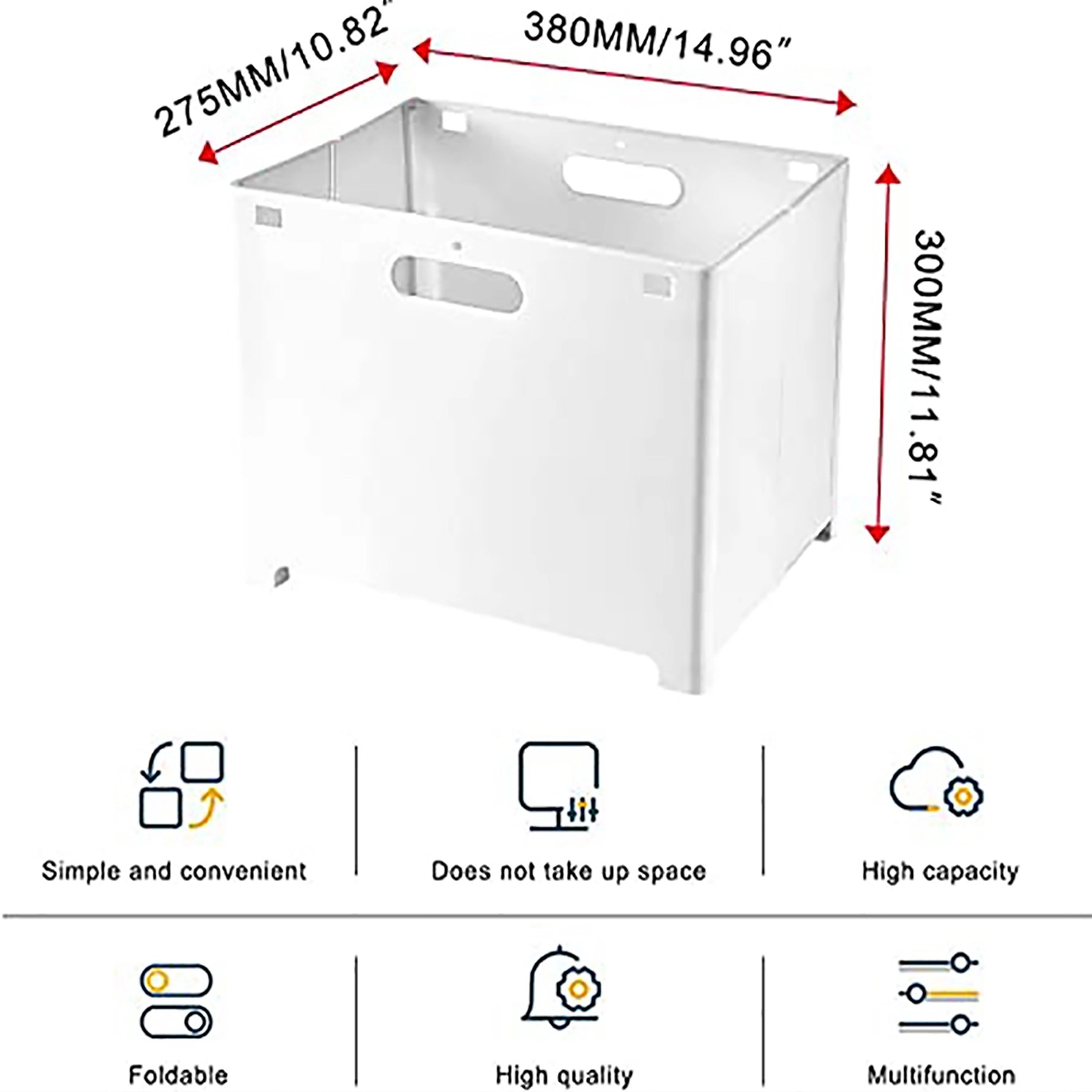 Wall-Mounted Foldable Laundry Storage Basket 8