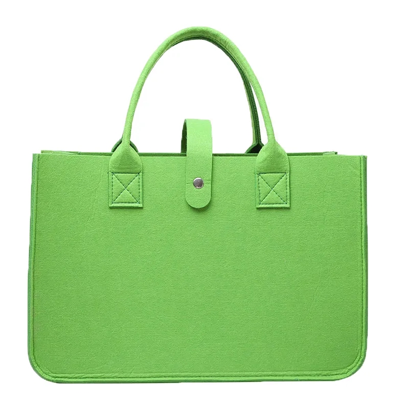 Solid Color Felt Tote Storage Bag 1