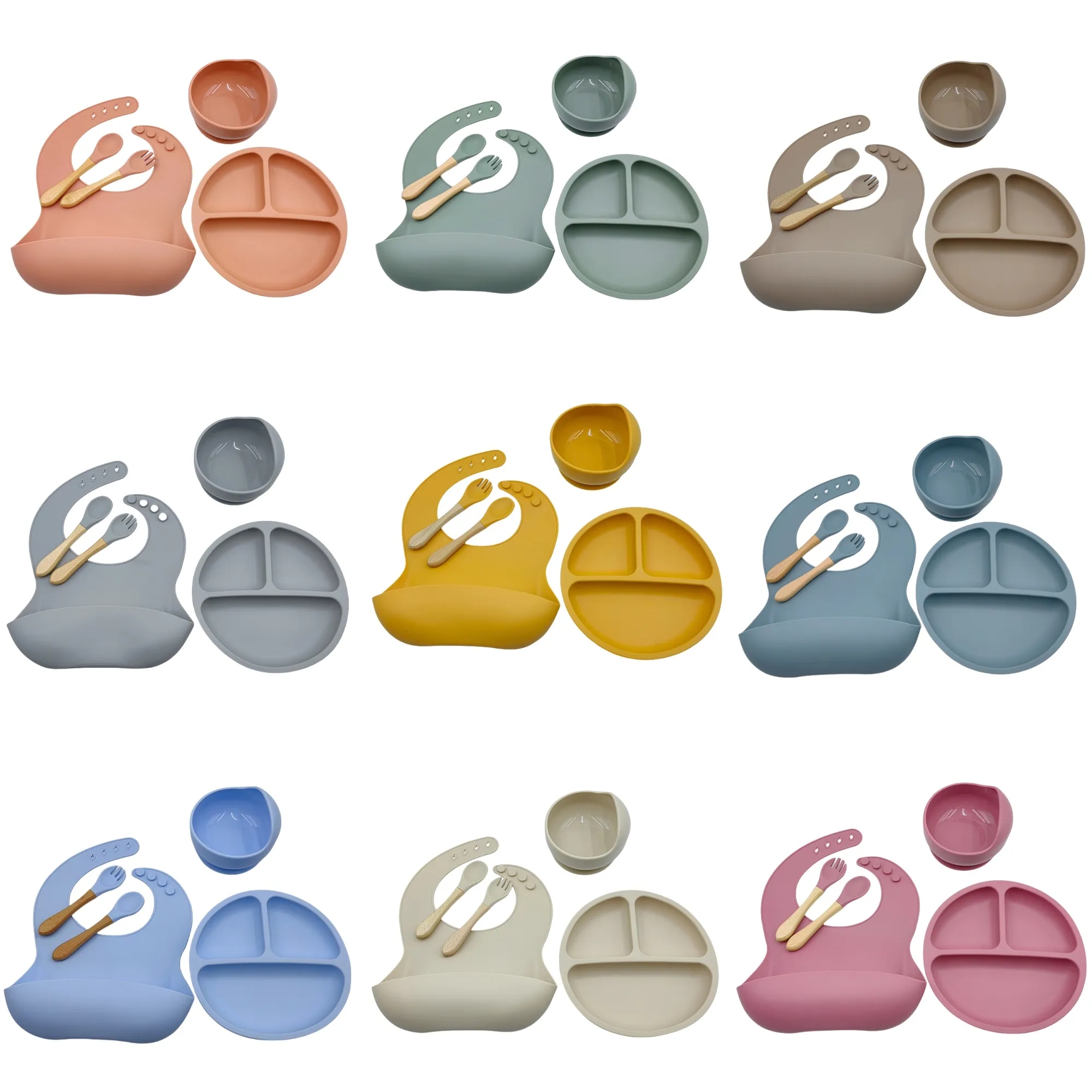 5-Piece Silicone Baby Feeding Training Set 3