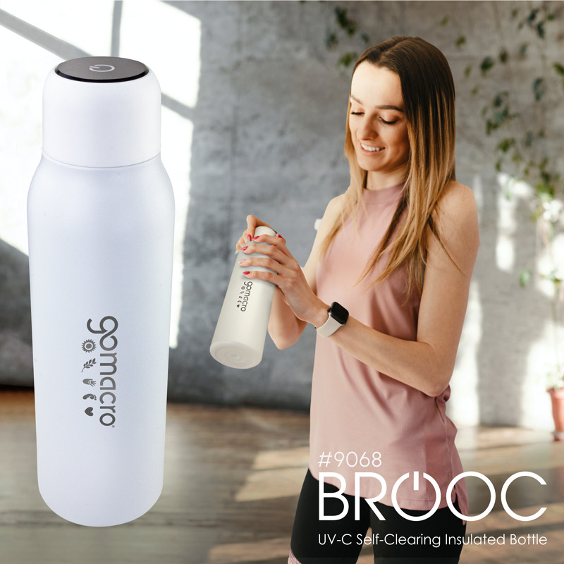 BROOC UV-C Self-Cleaning Insulated Bottle, custom water bottle with logo imprint 8
