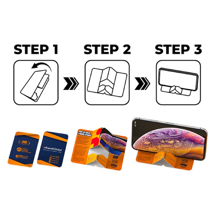 Pop-N-Fold Business Card Phone & Tablet Stand 2