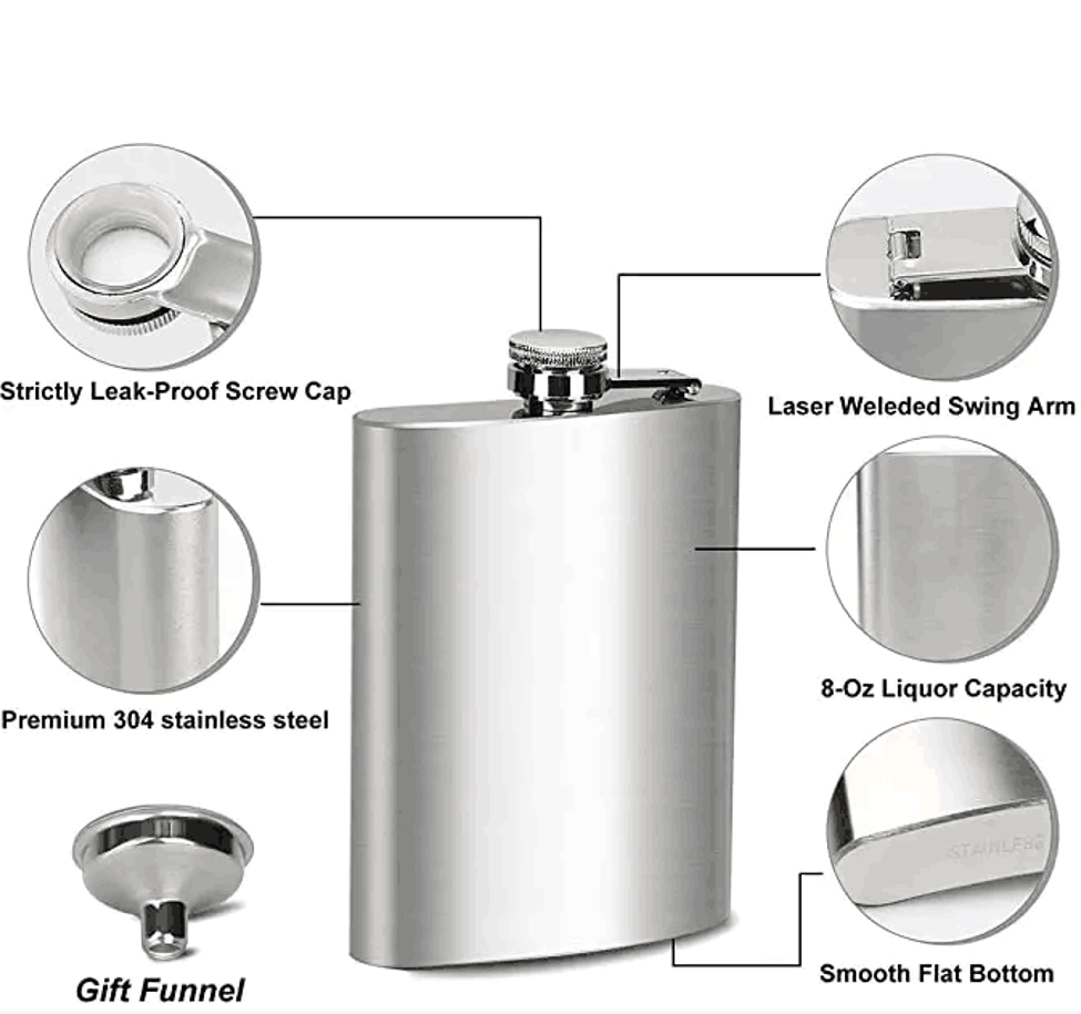 7OZ Flask, custom water bottle with logo imprint 3