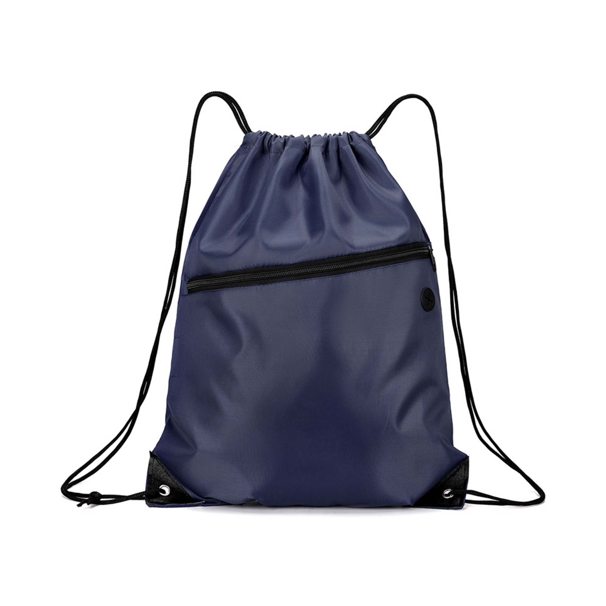 Polyester Drawstring Backpack With Zipper Pocket 7