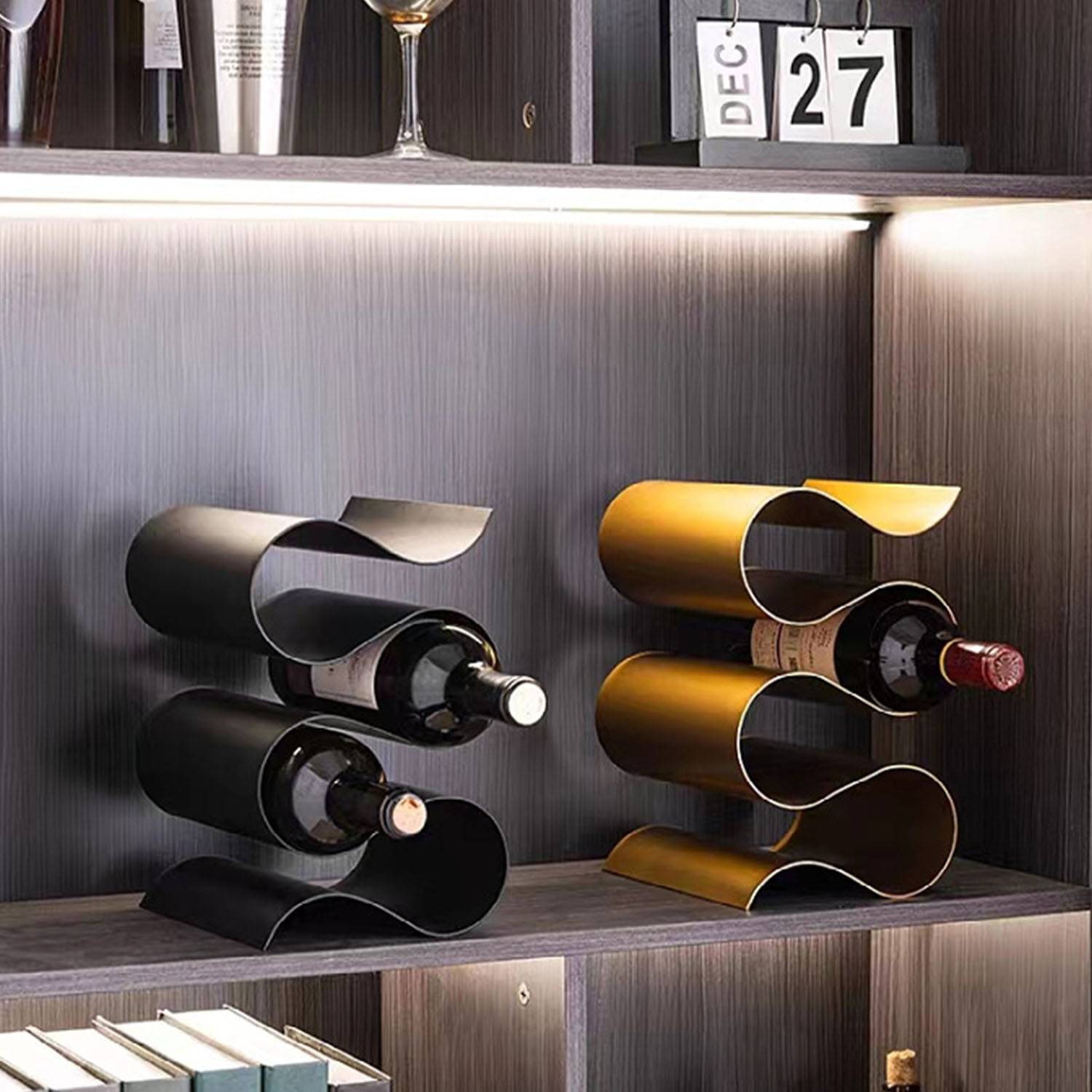 Metal S-shaped wine rack 5