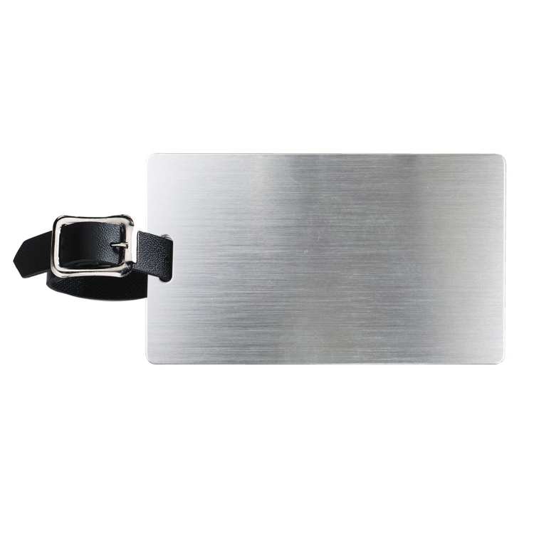 "Kingcobra" Brushed Aluminum Kwik Seal® Backing Luggage Bag Tag 13