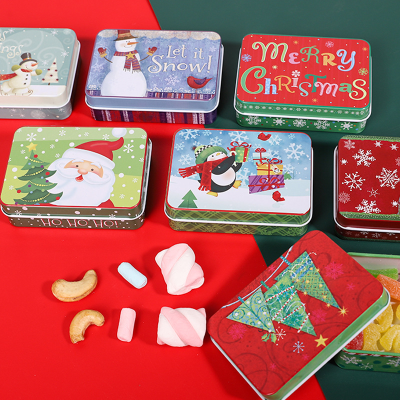 Christmas Square Tin Candy Boxes 4