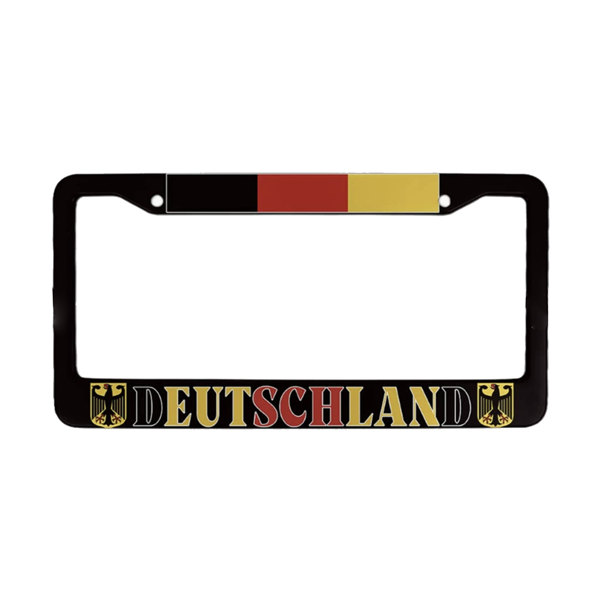 4 Holes Straight Bottom Full Color Custom Aluminum Alloy License Plate Frame 12.2"L X 6.3"W 2