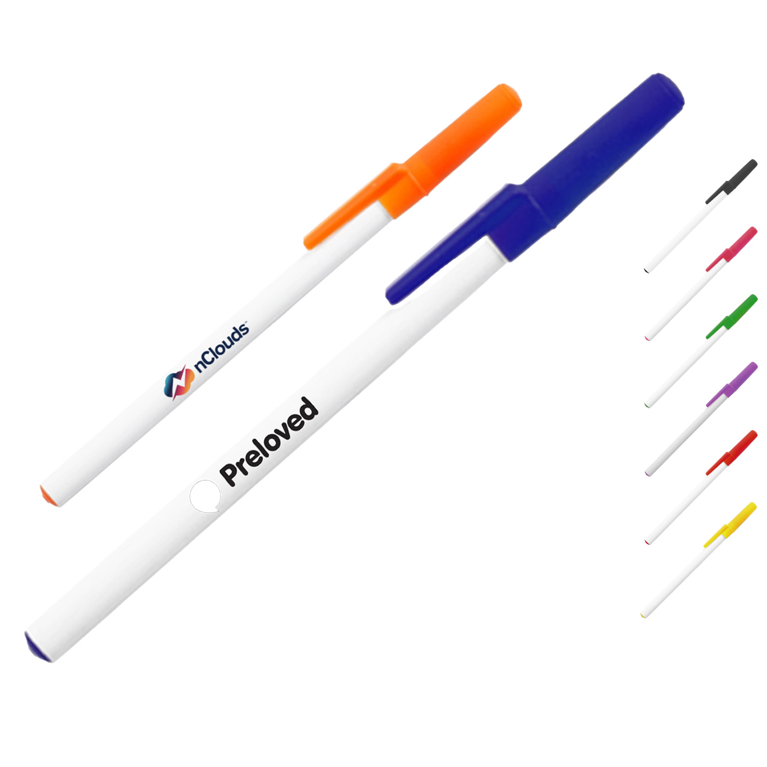 Promotional Ballpoint Pen w/ Colored cap & Accent Pens 1