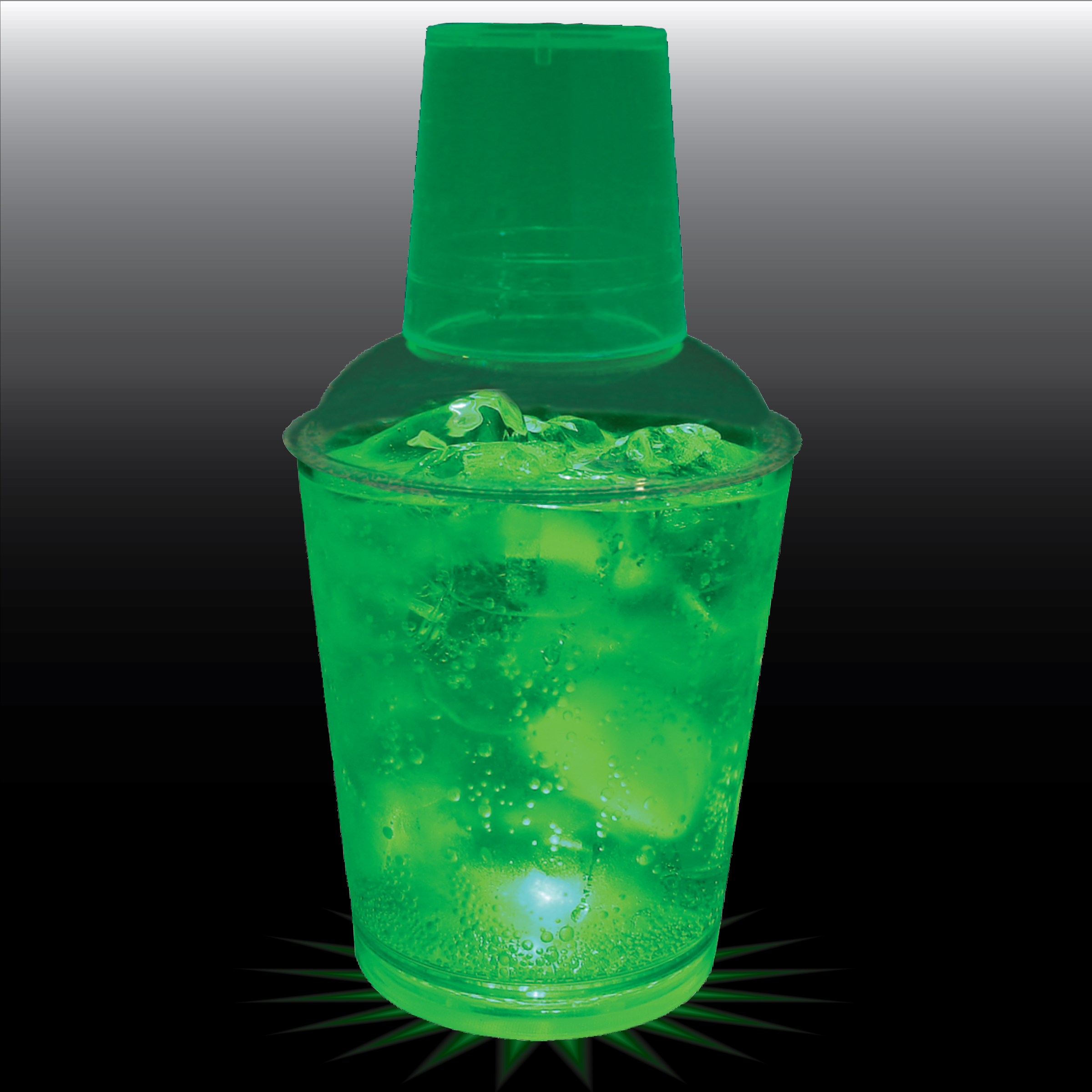 12oz Single Light 3 Piece Plastic Cocktail Shaker 11