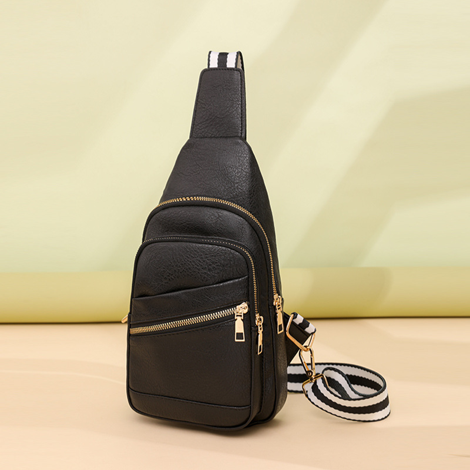 Women Faux Leather Crossbody Fashion Sling Bag 3