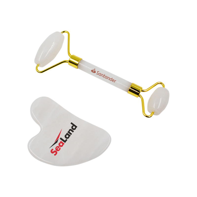 High Quality Jade Face Roller and Gua Sha Gift Set 16