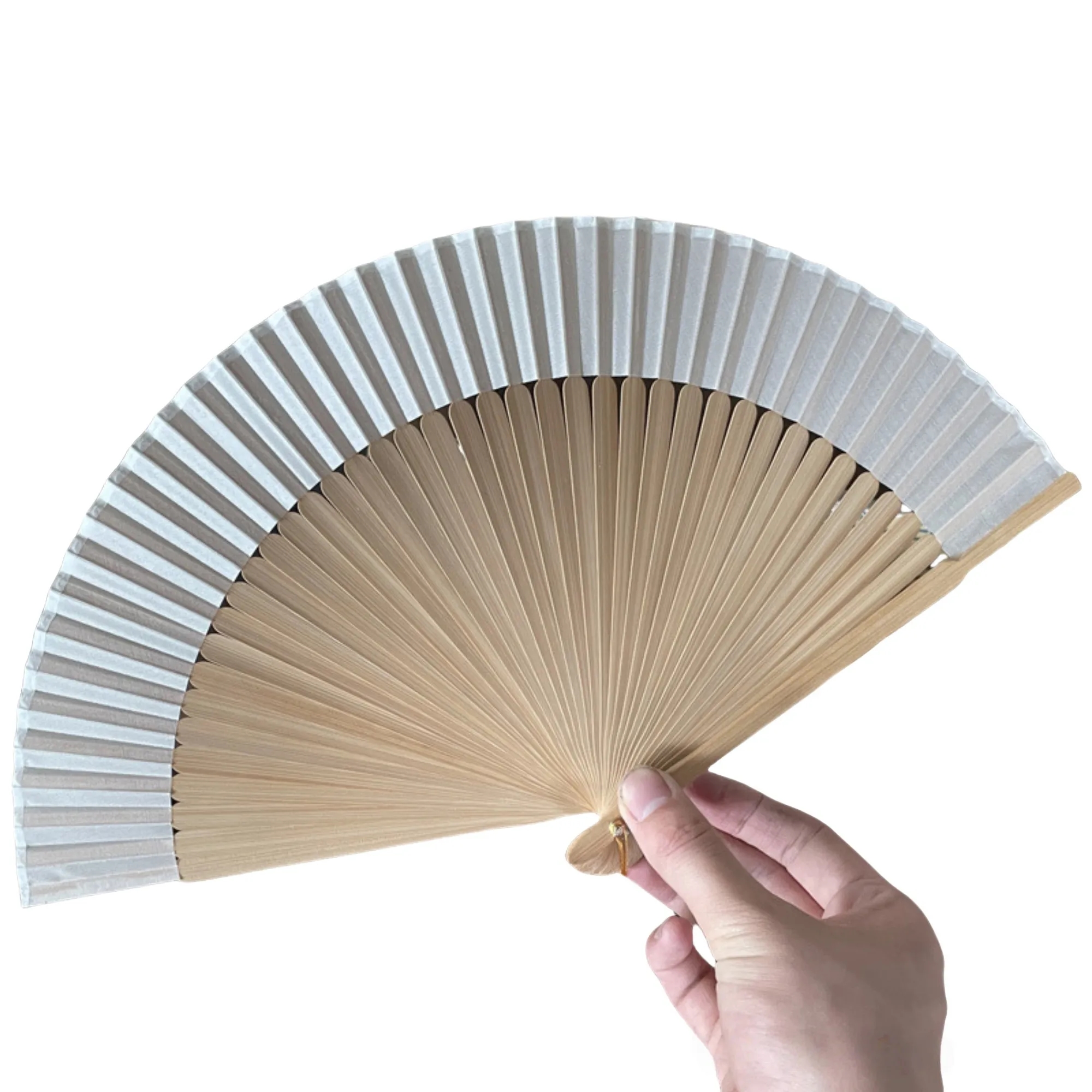 Folding Hand Bamboo Silk Fan 5