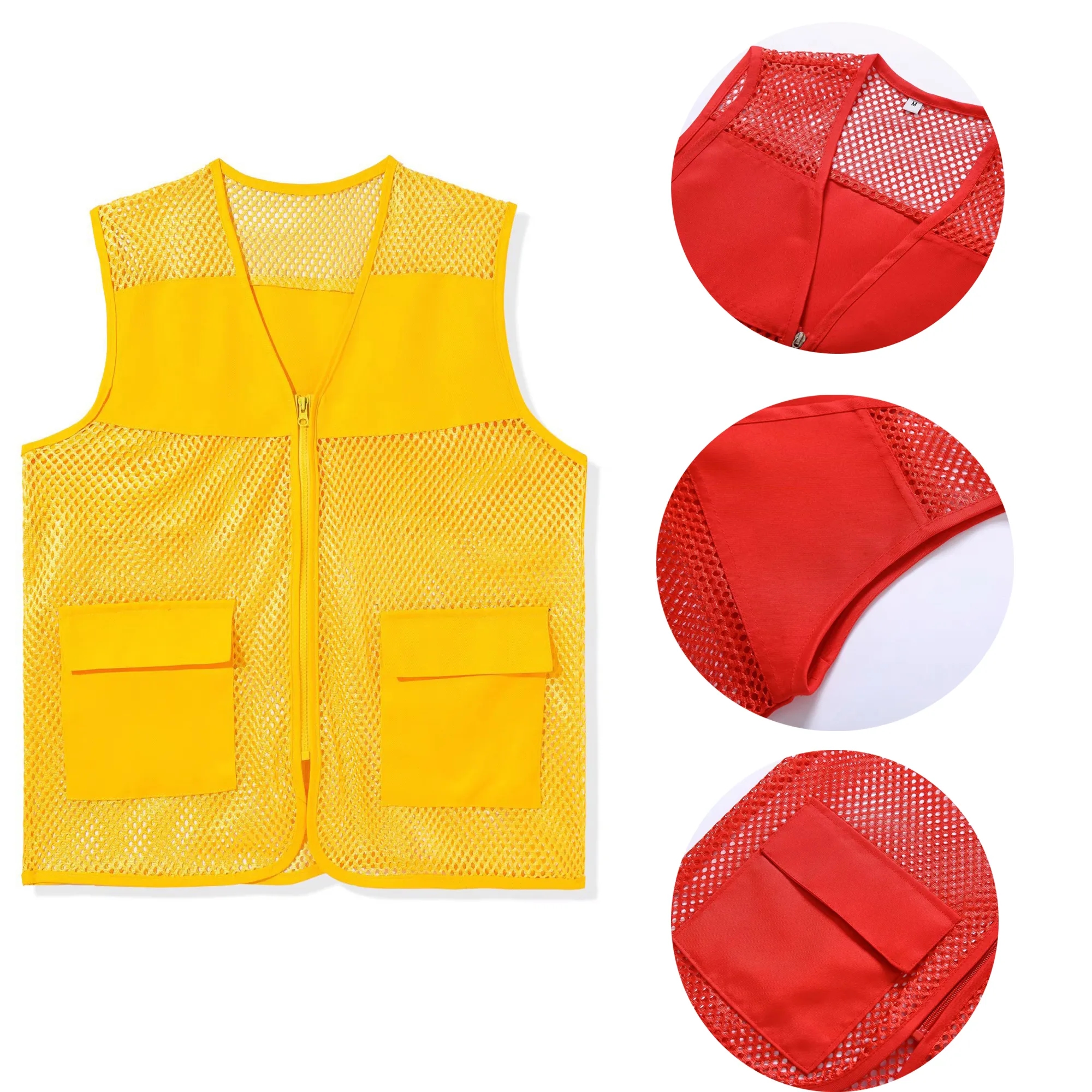 Mesh High Visibility Vest with Reflective Strips 3