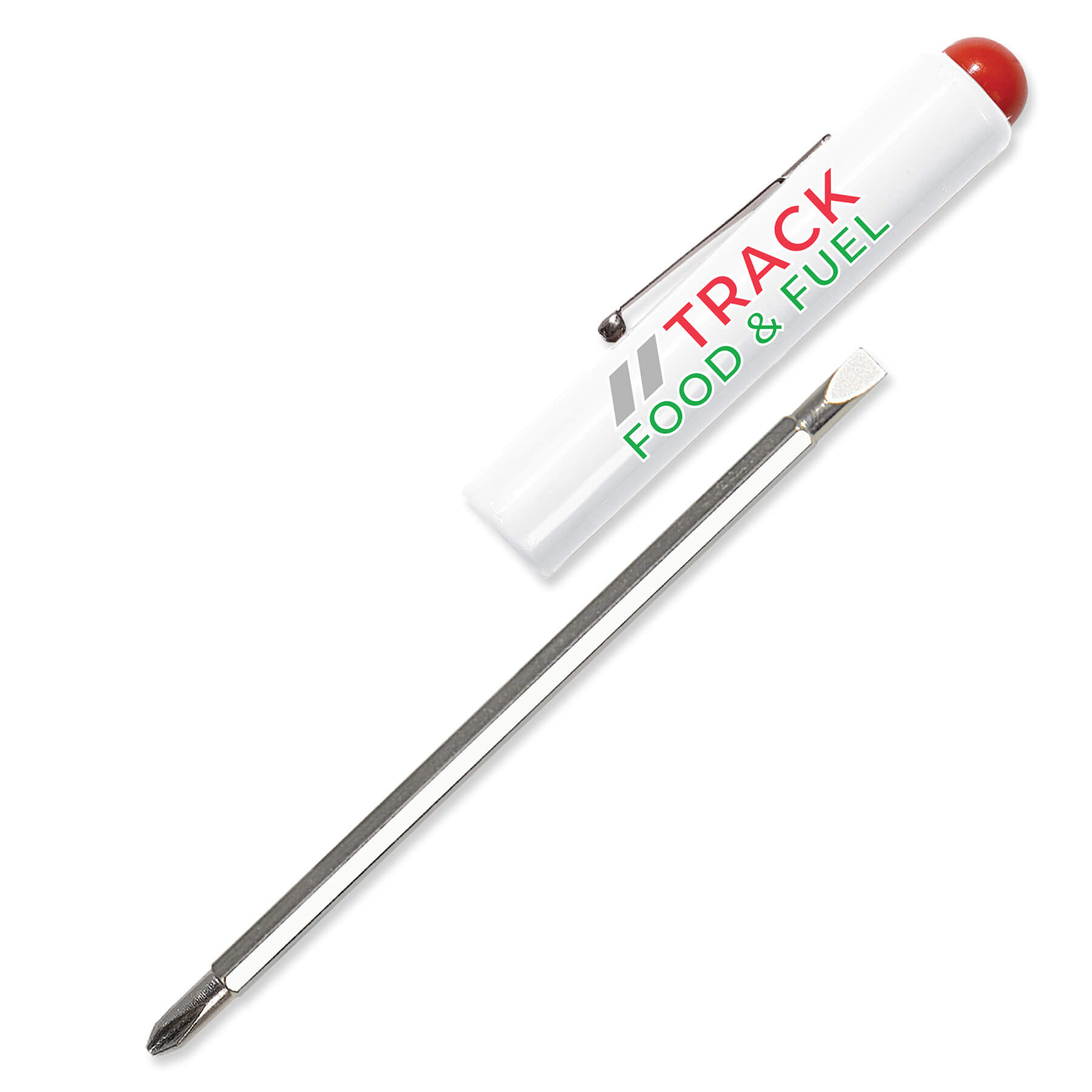 Jumbo Pocket Screwdriver Reversible Flat Blade + Button 2