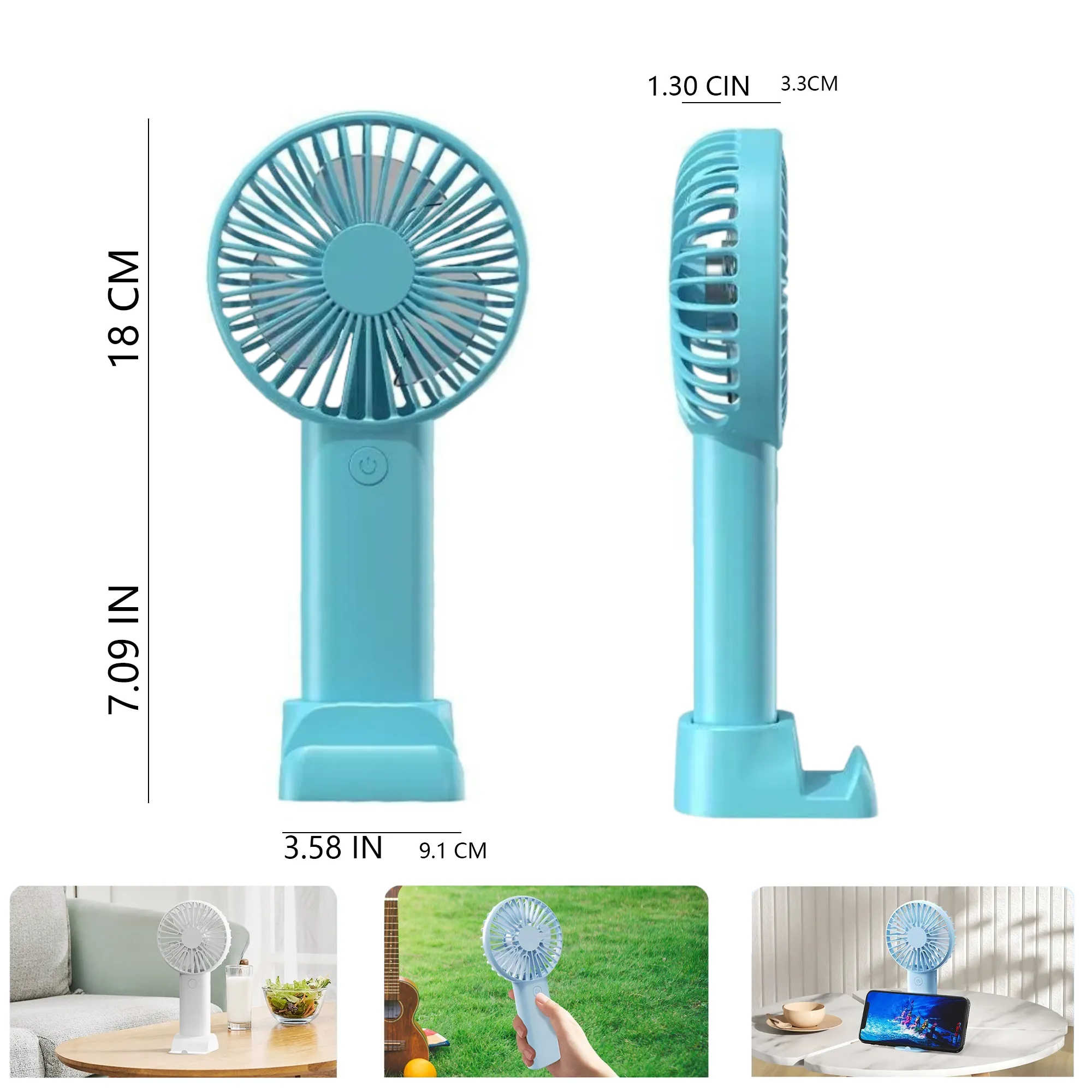 Handheld desktop silent mini fan 4