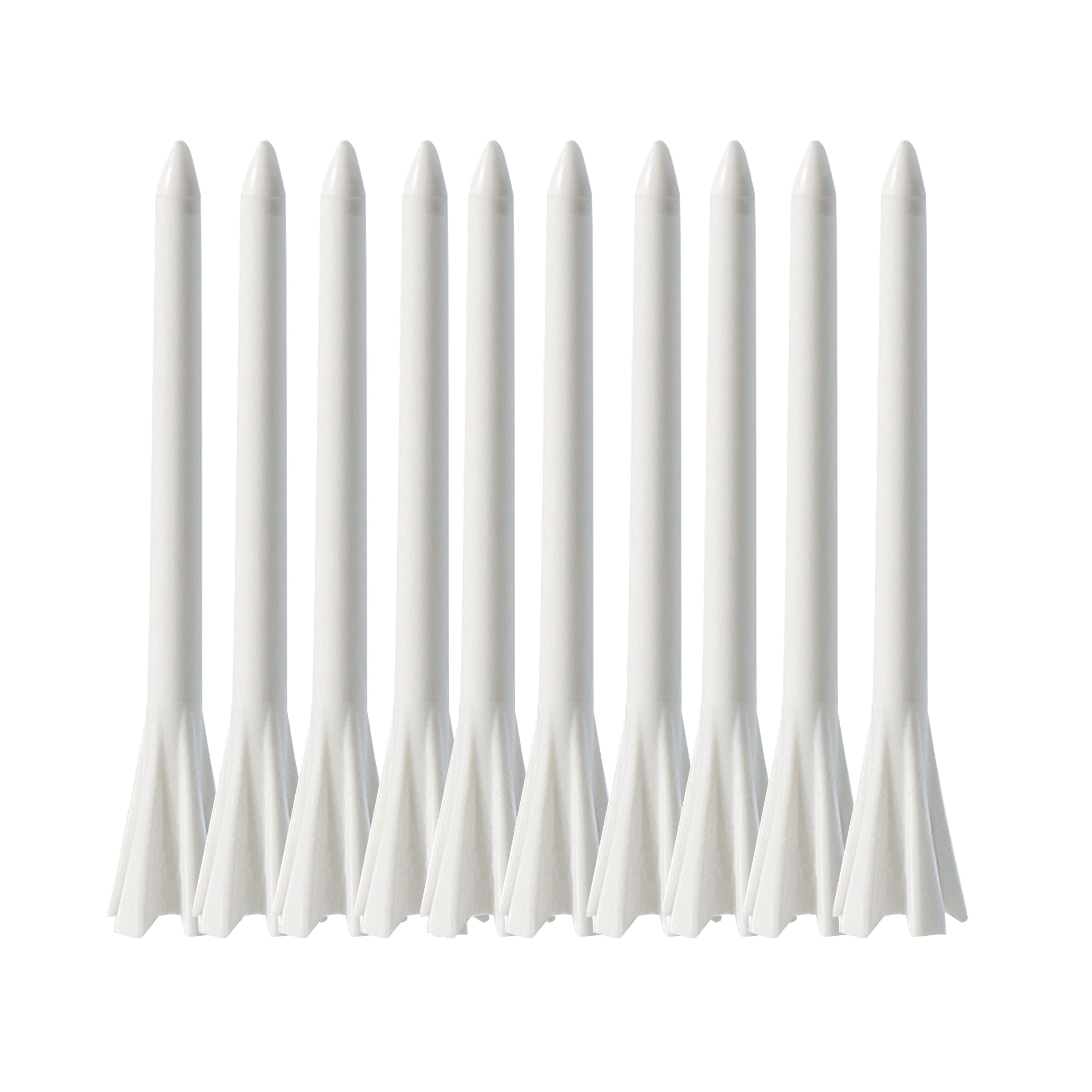 10 Premium Prong Golf Plastic Tees 2-3/4'' 3
