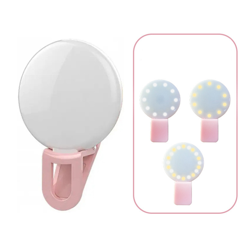 Portable Selfie Ring Led Phone Light With Clip 4