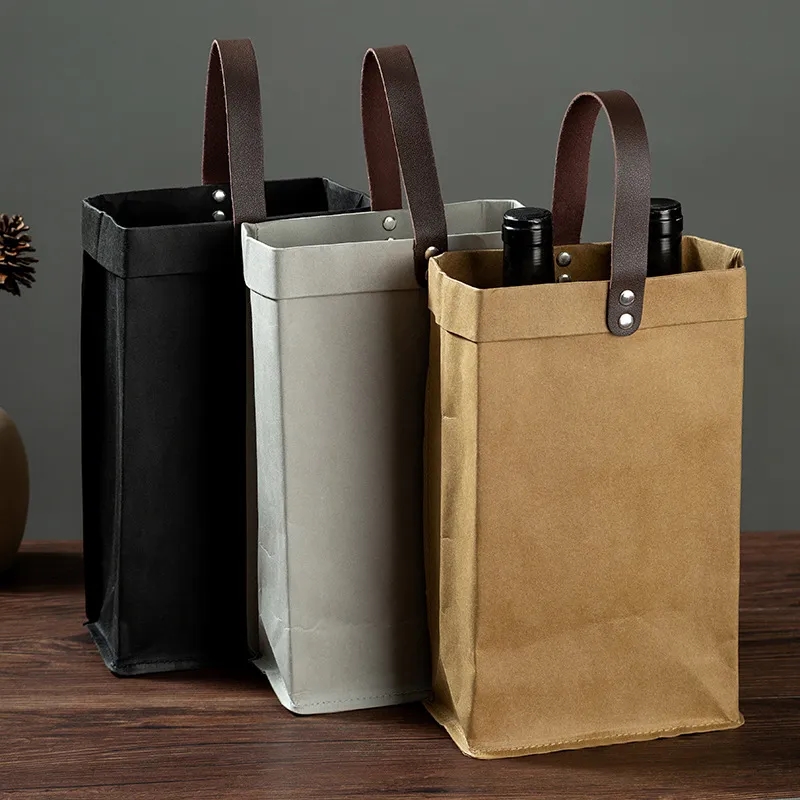 2 Bottle Tote  Reusable Wine Bag 4