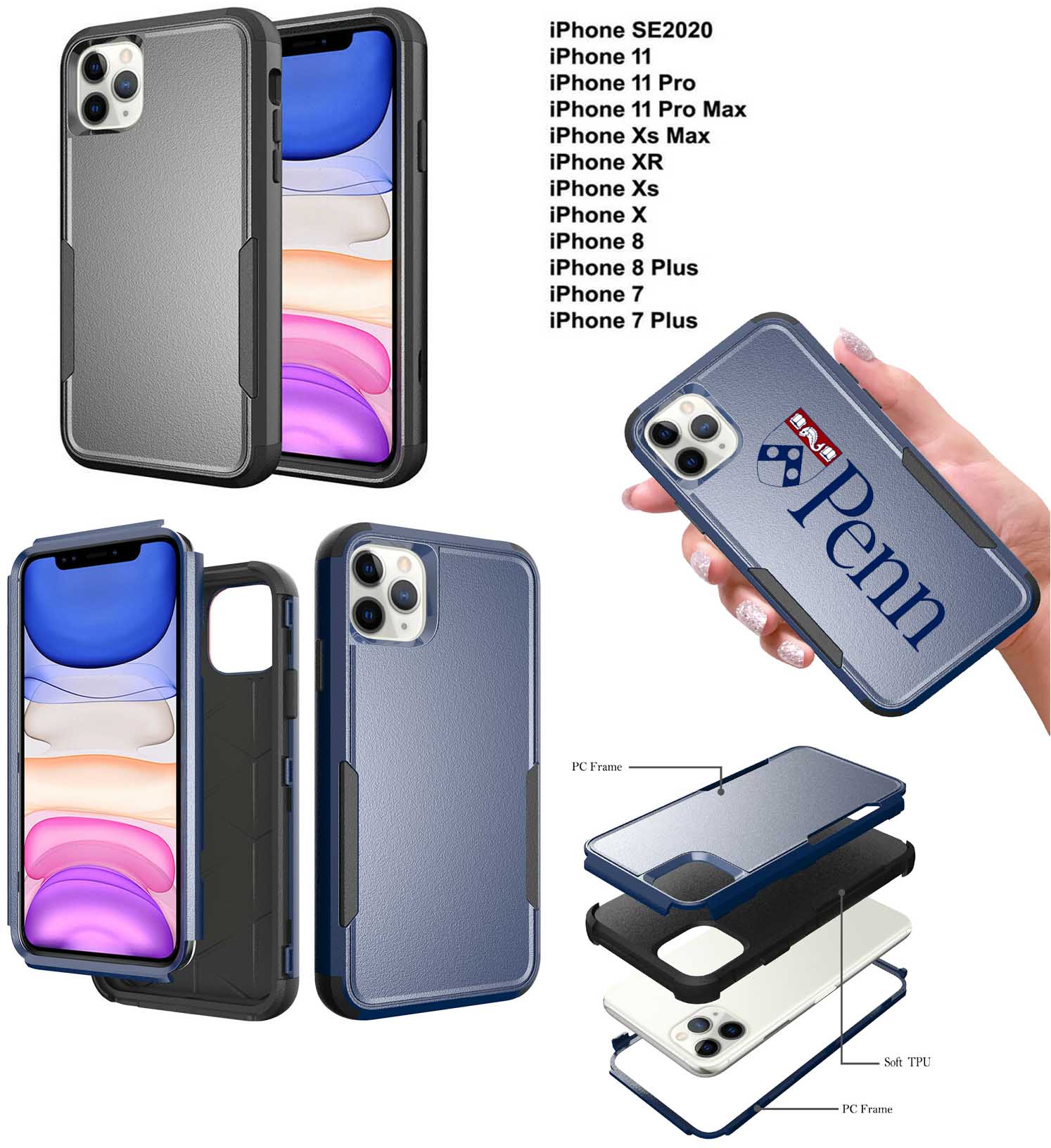 iBank ® Shockproof Case for iPhone 16, 16 Plus, 16 Pro, 16 Pro Max. Free Shipping 1