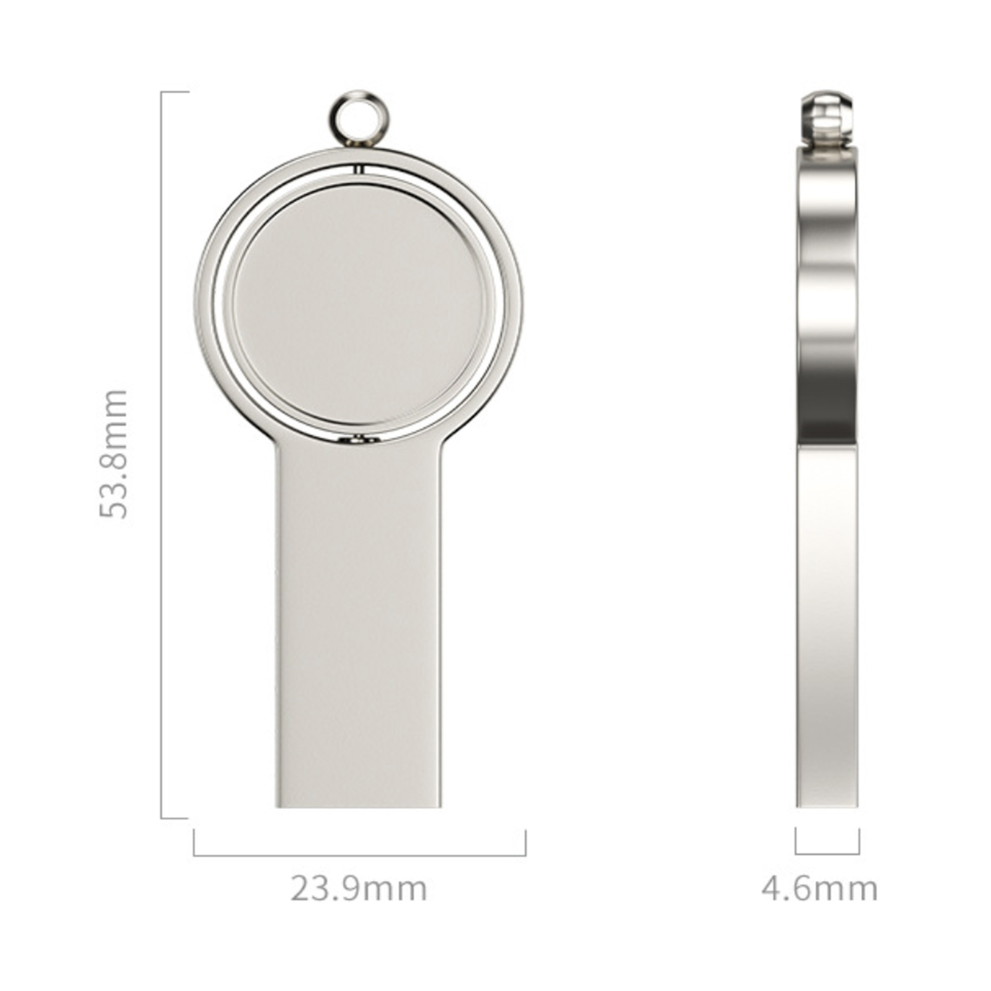 16GB Dual Sided Spinning Disk Metal USB Flash Drive 3