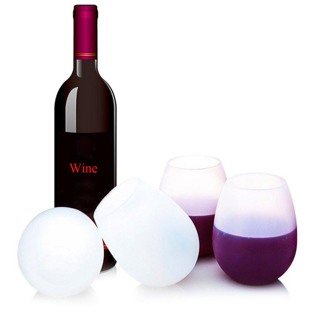 Unbreakable Rubber/Silicon Wine Glasses for Outdoor Camping 2