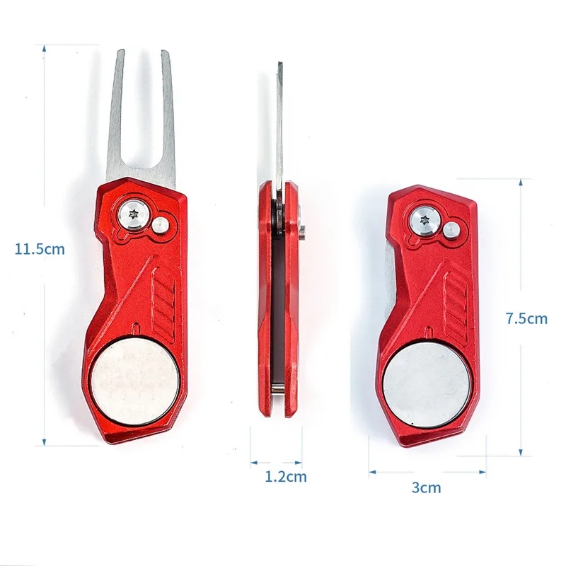 Foldable Metal Divot Tool with Ball Marker 2