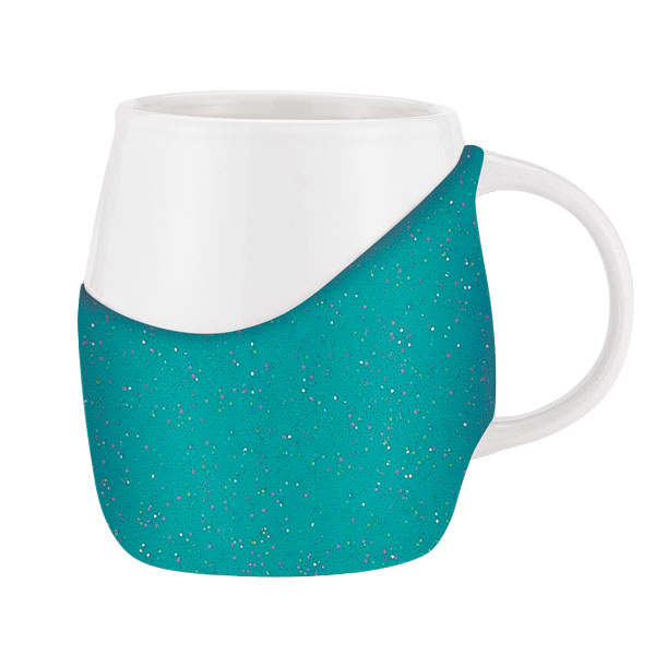14 oz Rotunda with Glitter Band Mug 14