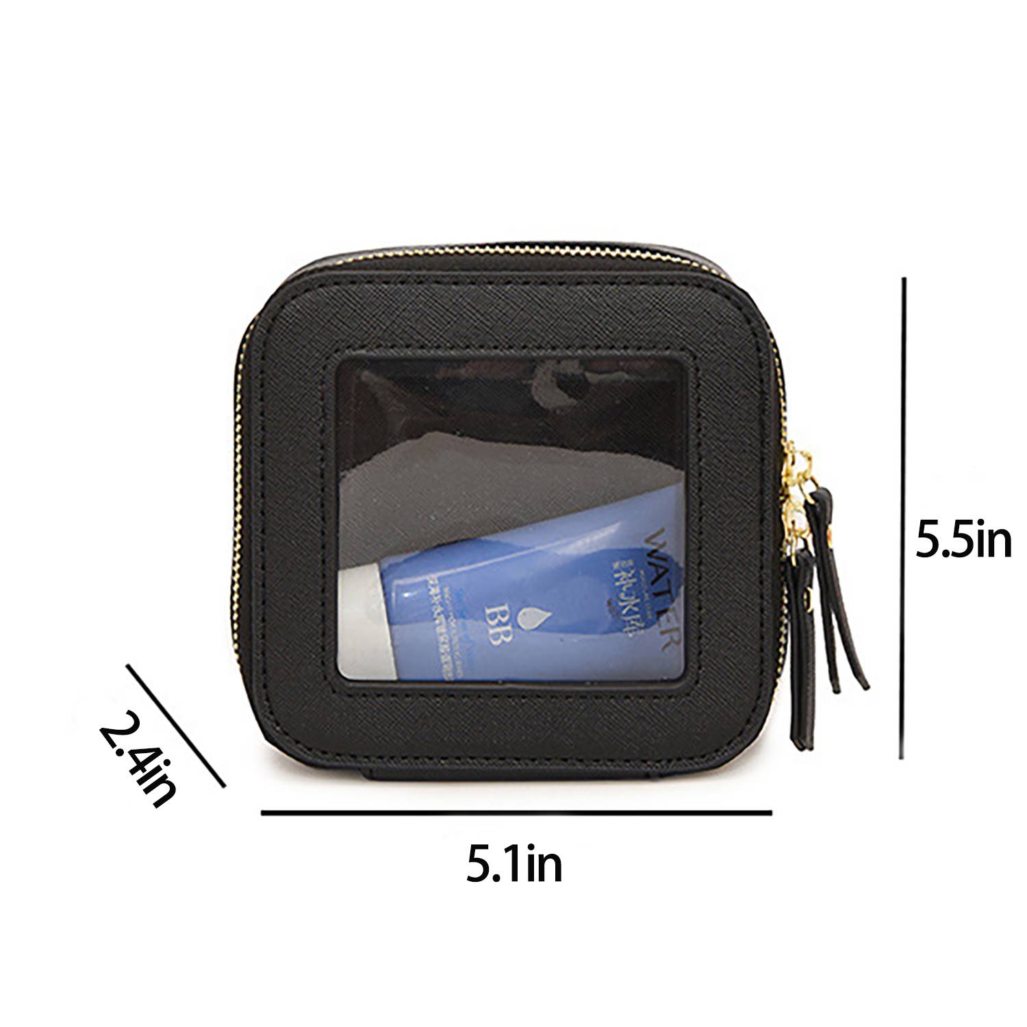 Compact Waterproof Transparent Pu Makeup Bag 3