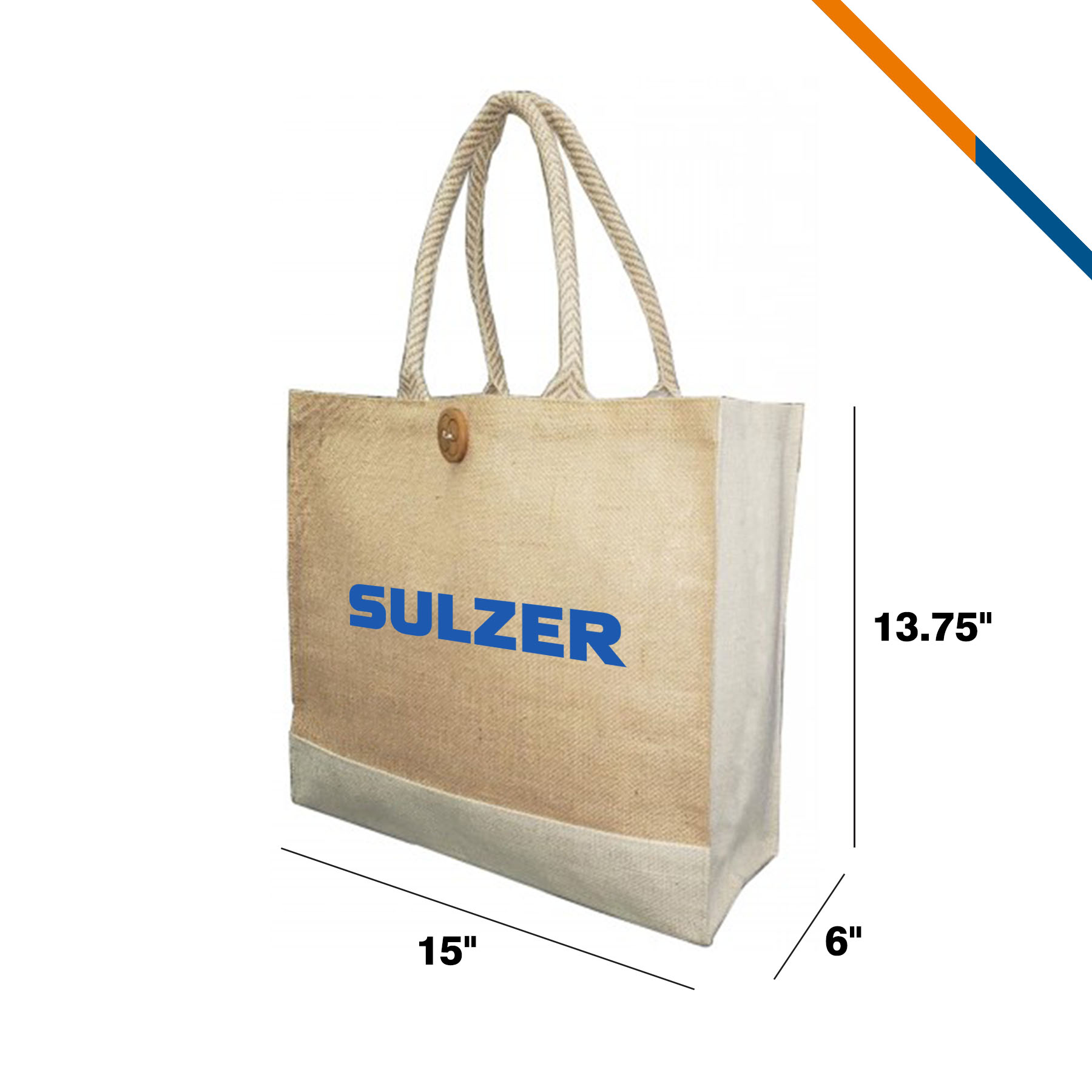 Norton Laminated Jute Tote Bag, custom tote bag with logo imprint 4