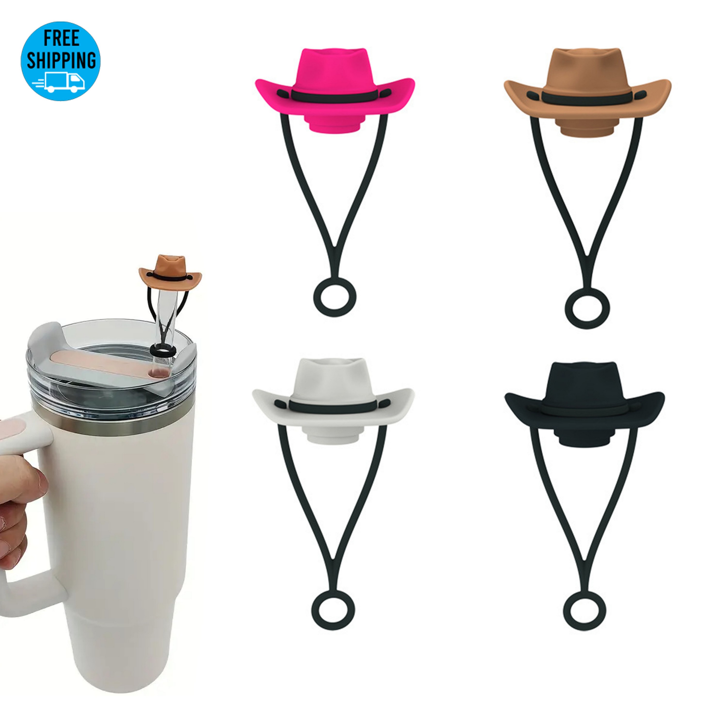 Silicone Cowboy Hat Straw Covers Cap 4